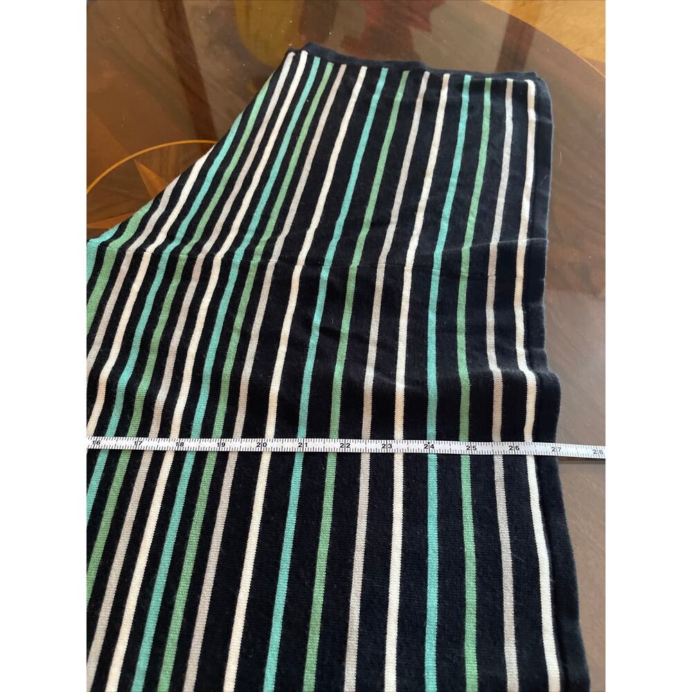 Skye's The Limit Hi-Low Hem Stripe Sweater - Aqua/Black/Cream - Sz XL - Picture 11 of 12